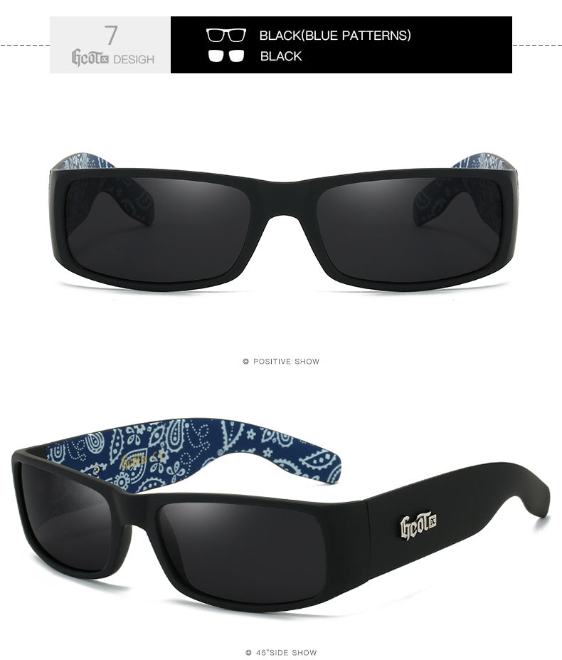 Fashion Brand Plaid Hip Hop Fashion West Coast Polarized Lunettes de soleil