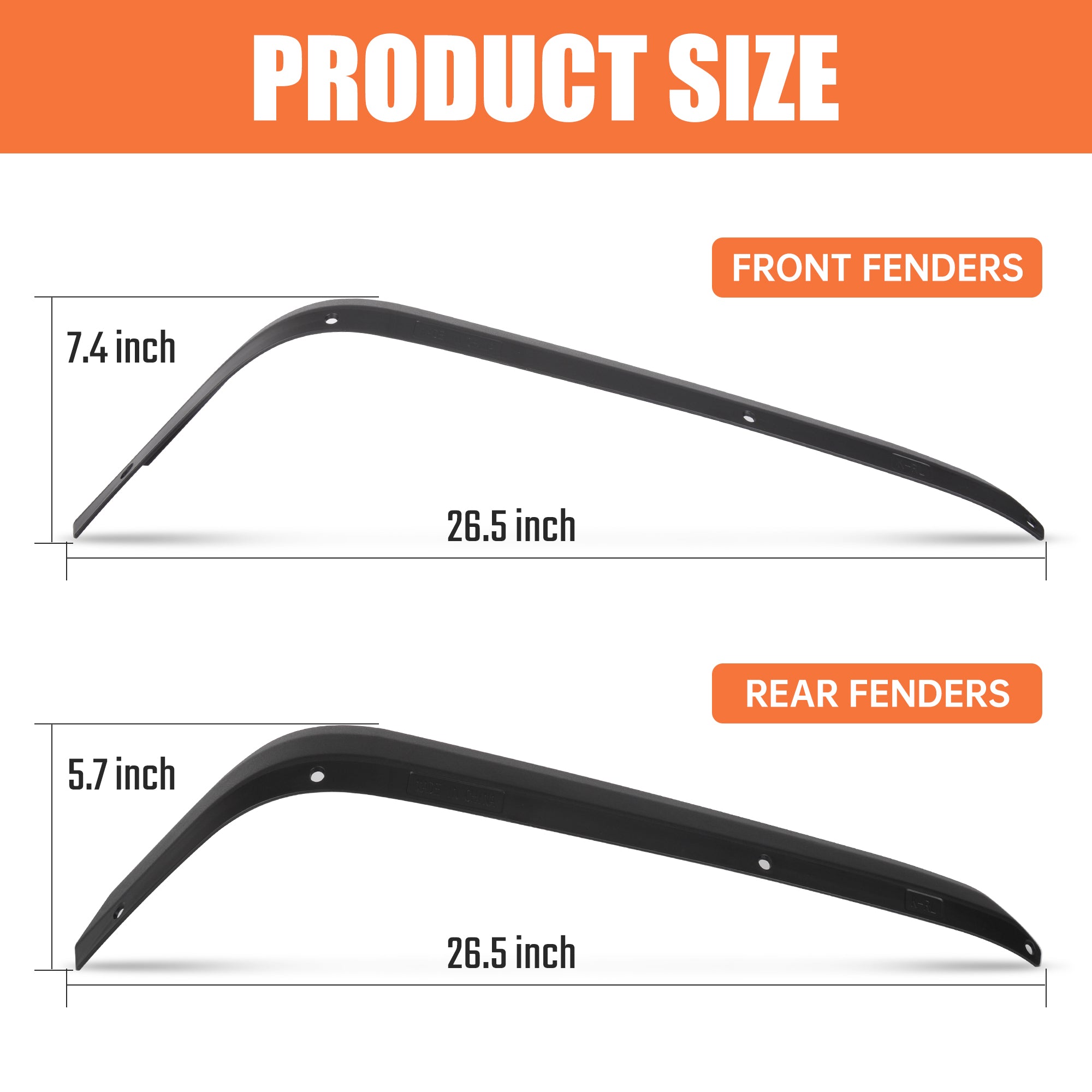 Fender Flares Compatible avec 2007-2018 Frappeur