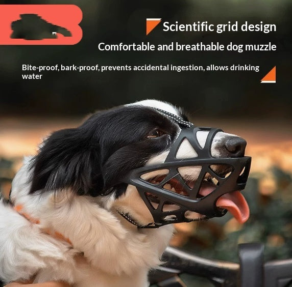 Dog Muzzle to Prevent Biting and Barking - Stop Bark Mask that Allows Drinking