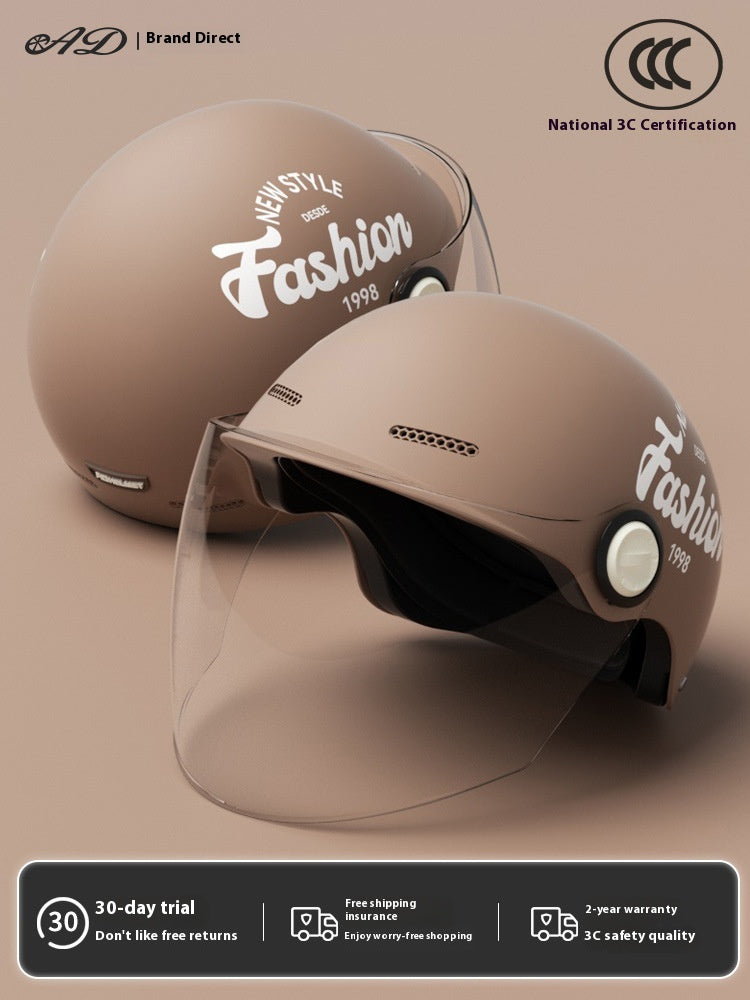 Femmes Quatre Saisons Universal Batterie Voiture Half Casque