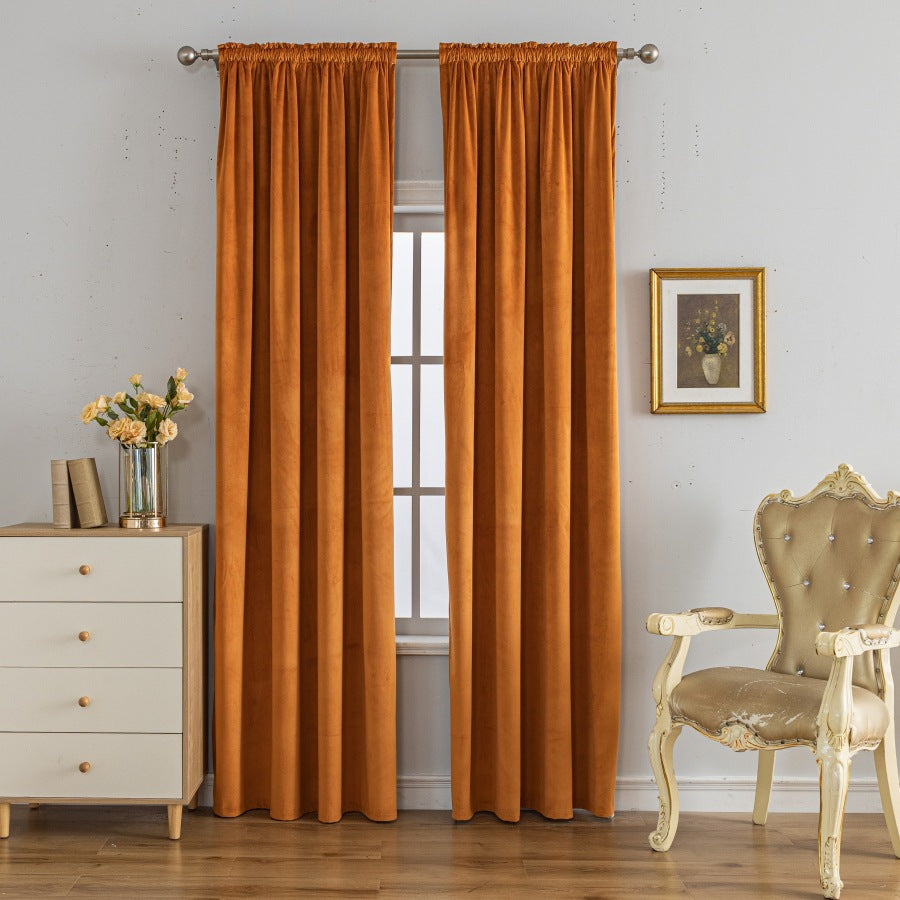Velvet Luxury Natural Drape Confortable Soft Home Décoration Rideau d'ombrage haute