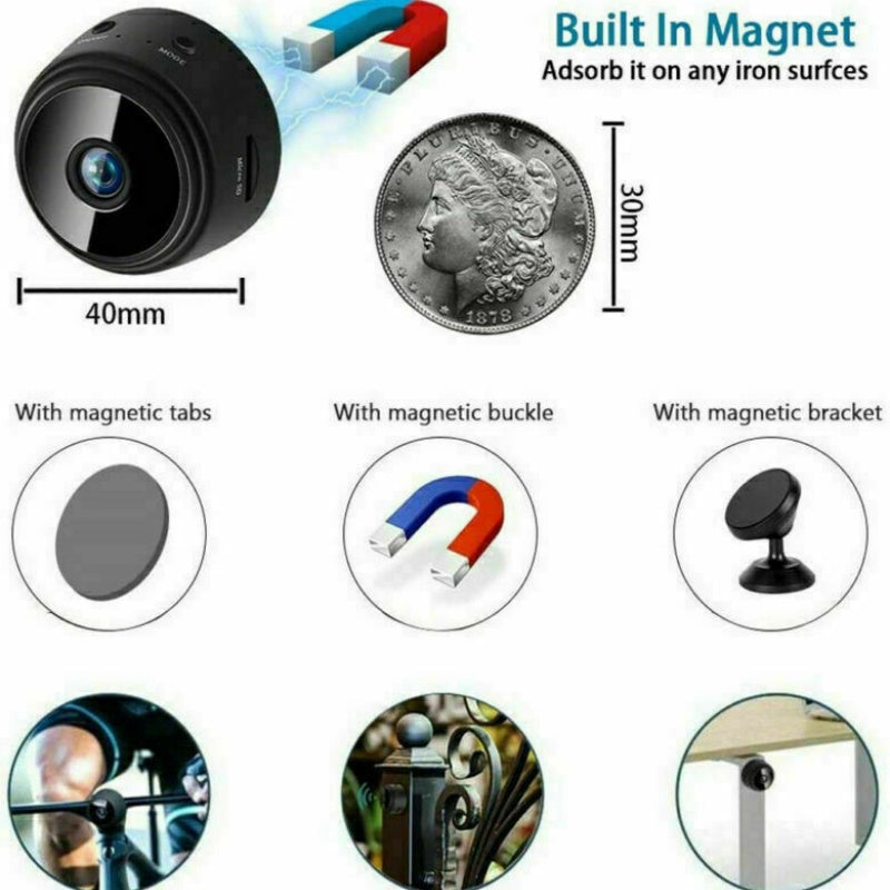 Mini caméra cachée Spy sans fil Wifi IP Maison Sécurité 1080P HD DVR Night Vision