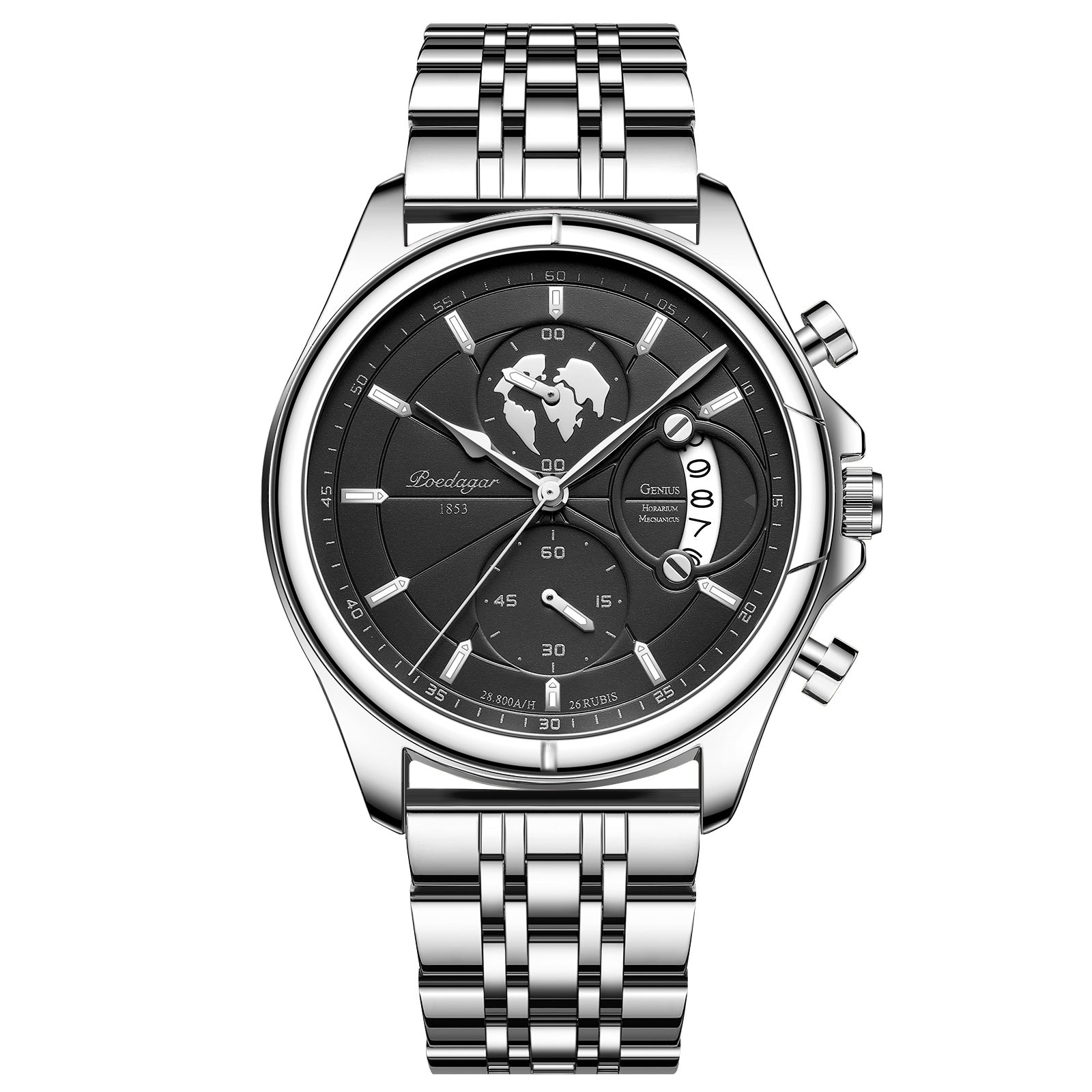 Montre à quartz multifonctionnelle à l'épreuve de l'eau pour hommes