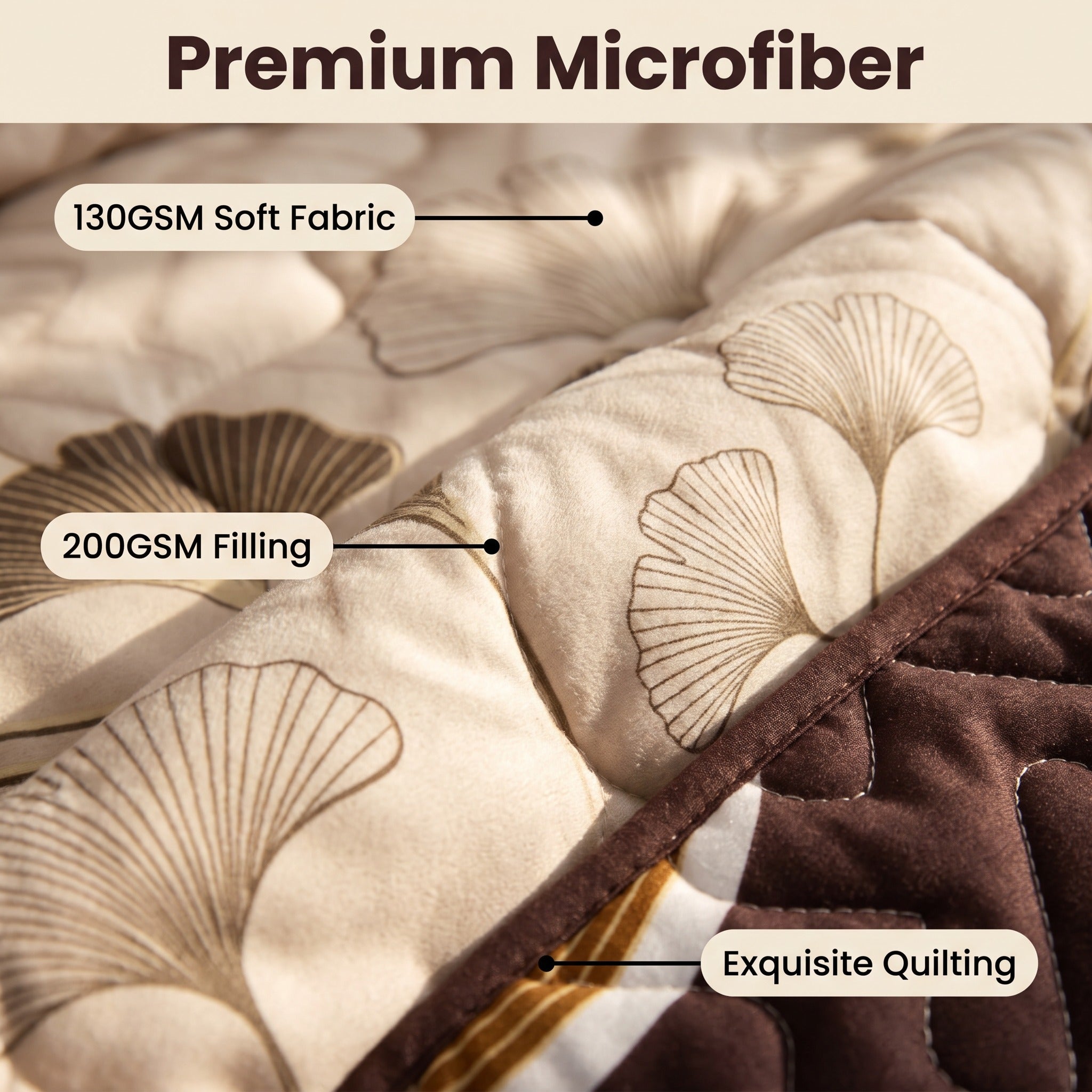 Couche de lit et rideau 9 piece brun et noir Lotus