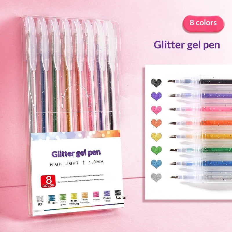 Stylos colorés de glissade Stylos brillants de Curry