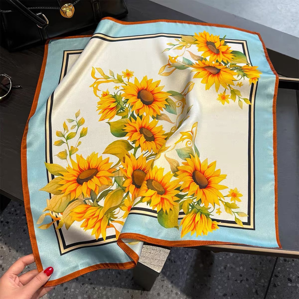 Écharpe carrée femmes Modeable petit mouchoir 70cm