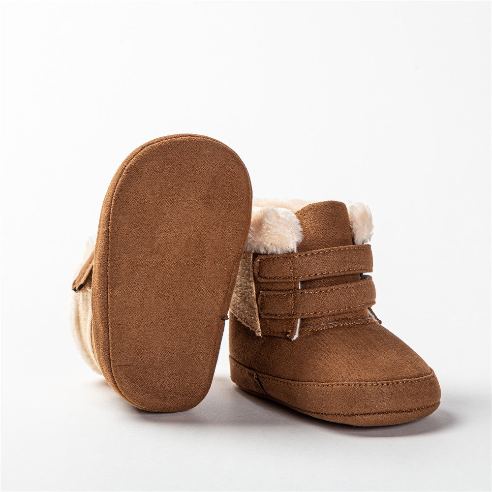 Chaussures de coton en peluche pour bébé chaud