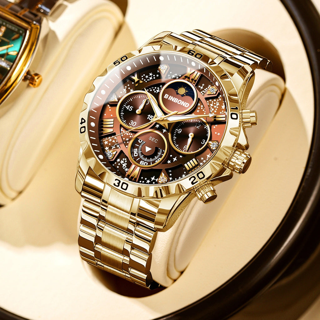 Montres Quartz Business Watch Imperméable Petites Trois broches