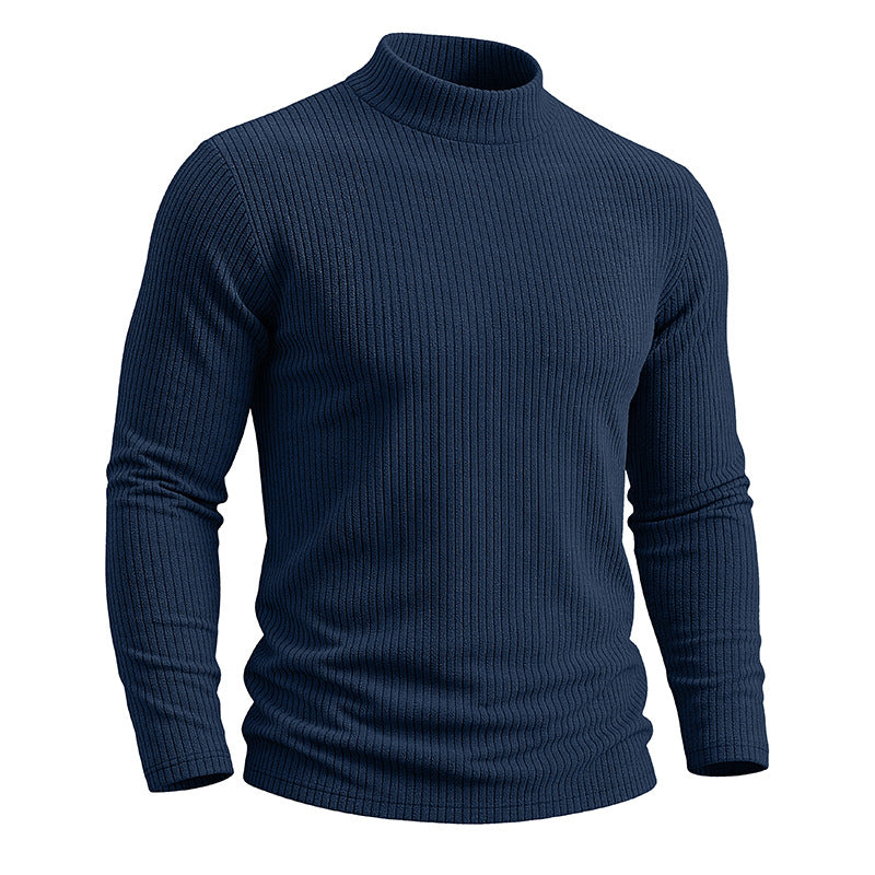 Chandails à manches longues en col mandarin pour hommes