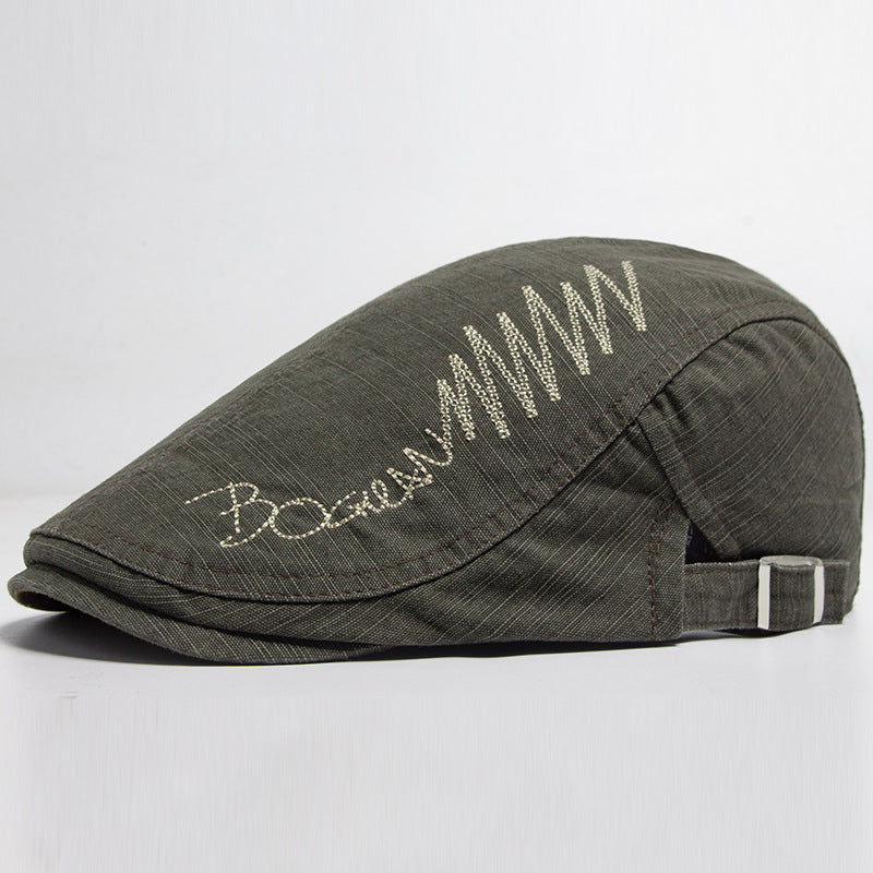 Casquette brodée en coton pur pour hommes