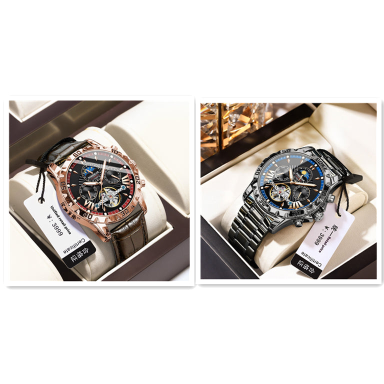 Machinerie automatique de luxe de montre pour hommes