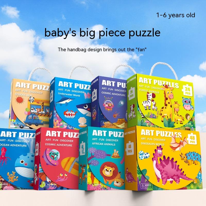 Boîte cadeau Puzzle portable Jouets éducatifs pour l'éducation précoce