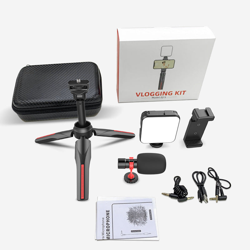Téléphone mobile Live Selfie Stick Rill Light Tripod