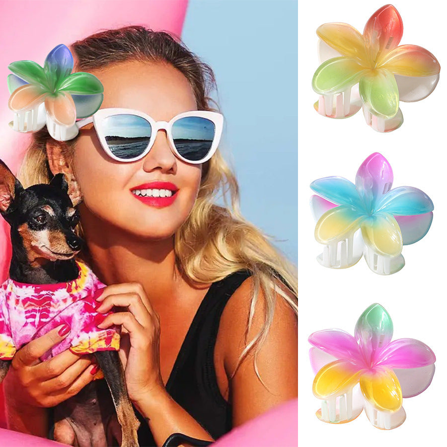 Barrettes de fleurs d'oeufs colorés pour femmes