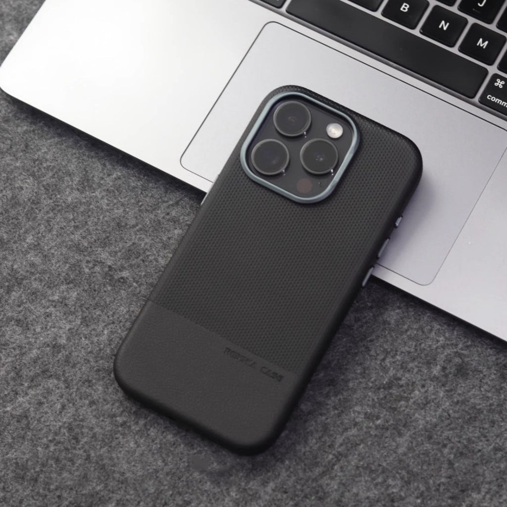 Étui de téléphone magnétique en cuir double-pièce résistant à la chute