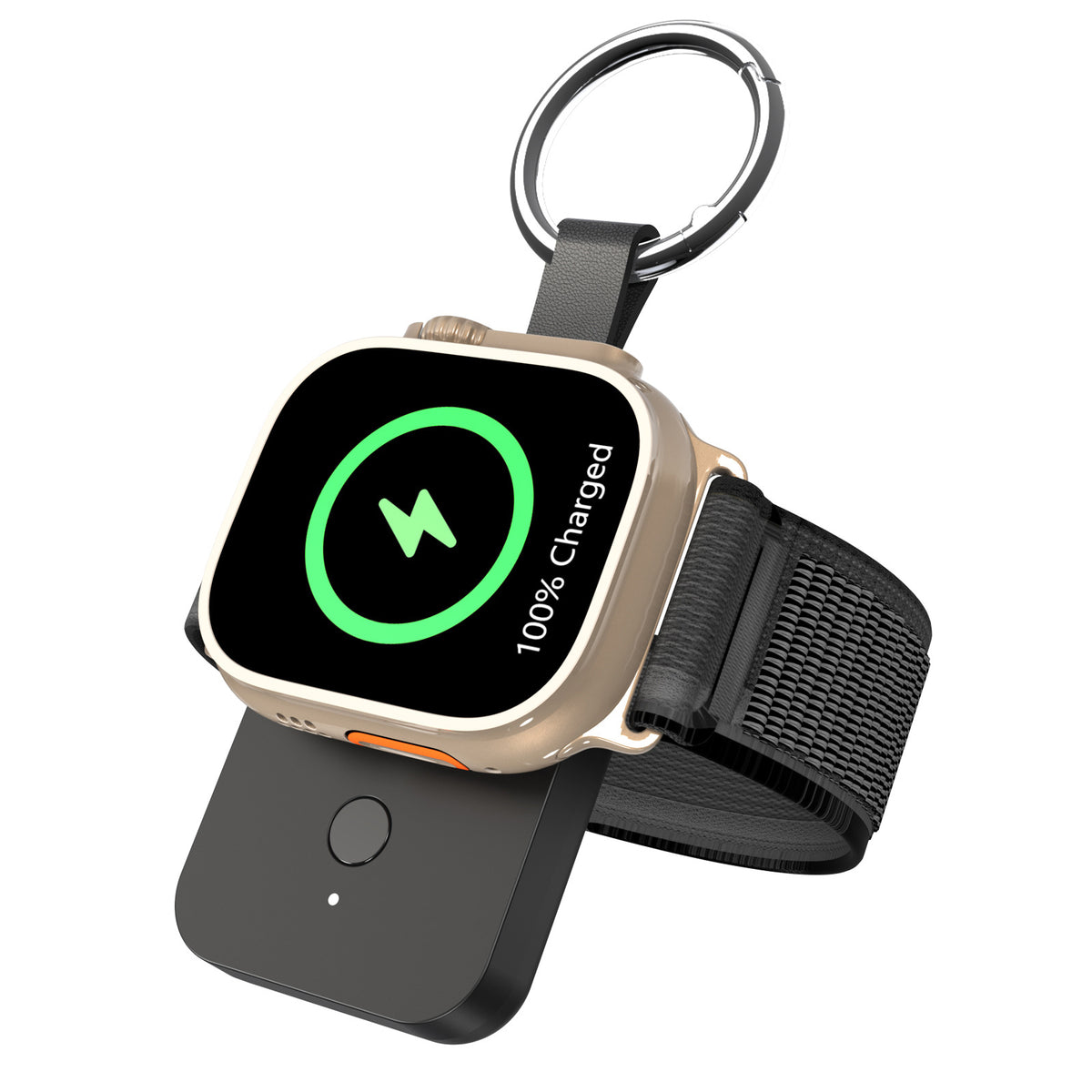 Portable 1000mAh Magnetic Watch Power Bank Porte-clés sans fil Chargeur