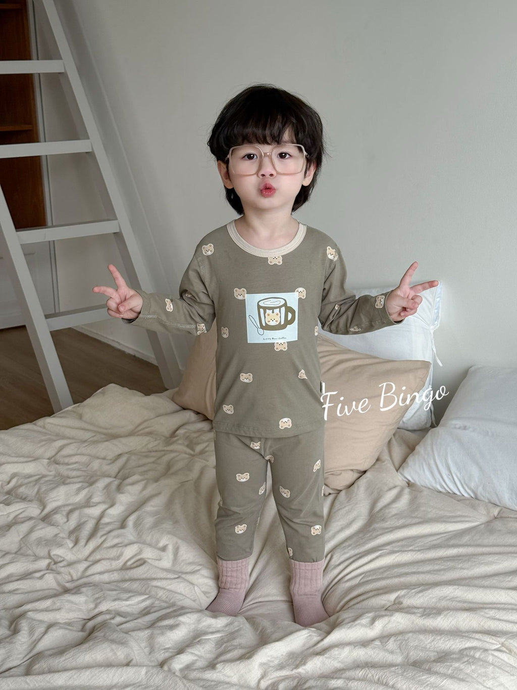 Ensemble de sous-vêtements thermiques en coton pur sans os pour garçons et filles