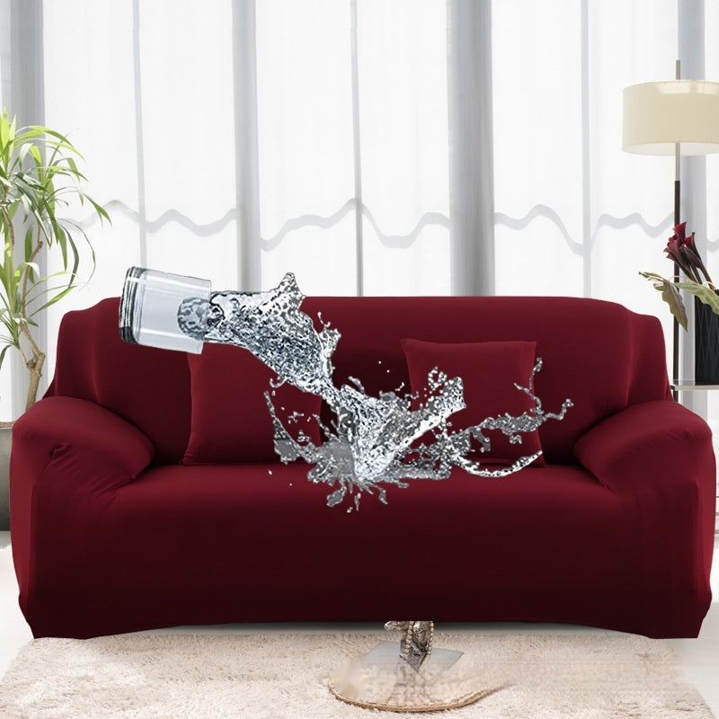 Solid Color Elastic Waterproof Sofa Couverture en soie de lait tout compris