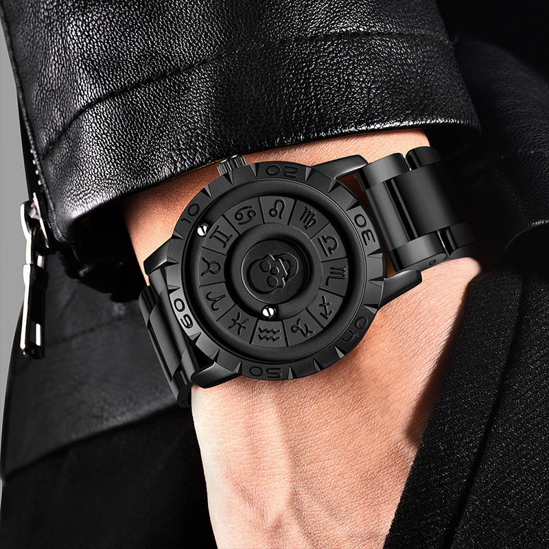 Montre de suspension magnétique pour hommes Montre de quartz créative