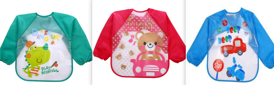 Gown enfant manches longues enfants imperméable repas Baby Tablier Peinture Vêtements Bib Protectiv