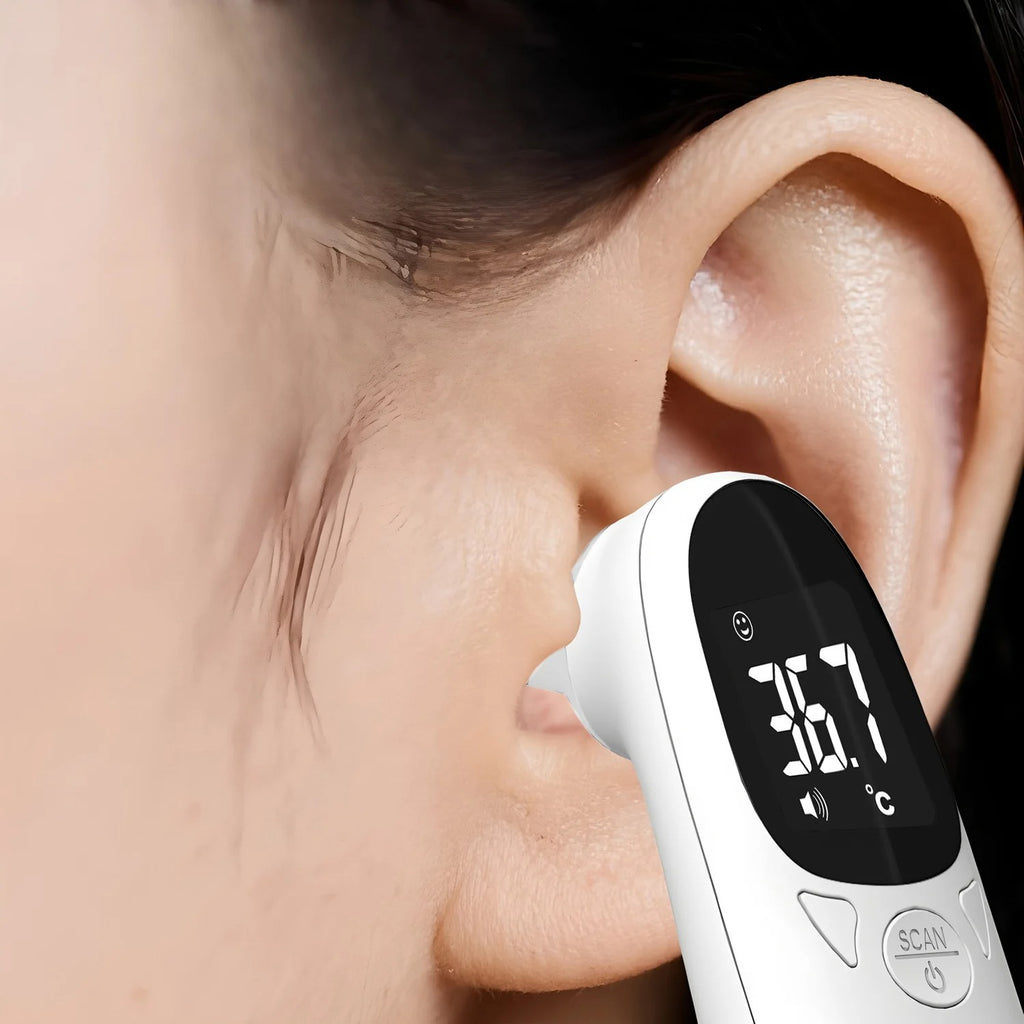 Thermomètre du corps médical Compteur de température multifonctions Accueil Sans contact pour la fièvre infantile