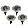 Lampe à gazon solaire 8led Solar Underground en acier inoxydable