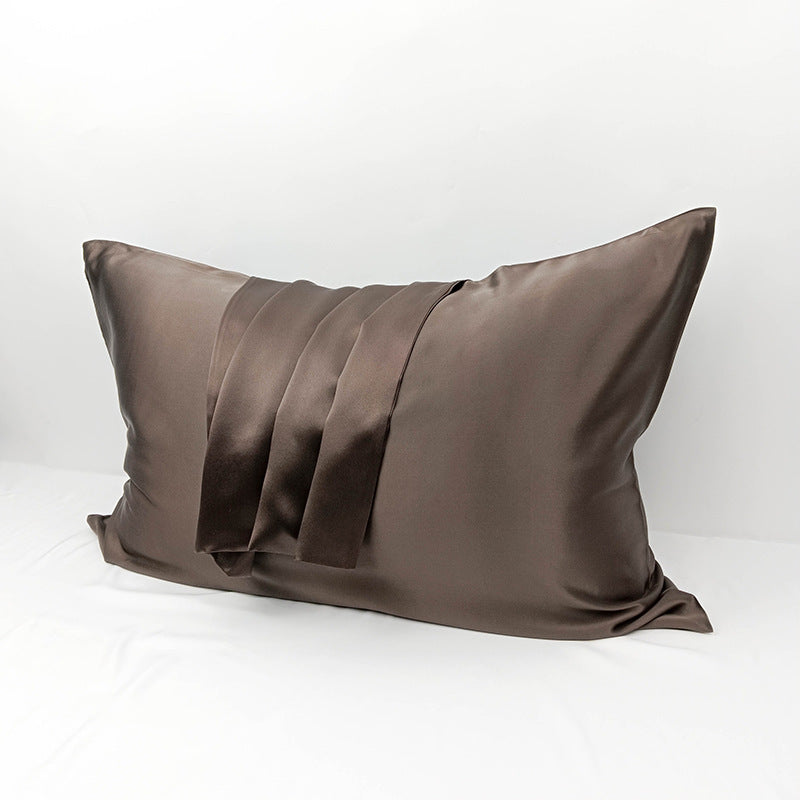 Coussin en soie à double face polyvalent de couleur unie