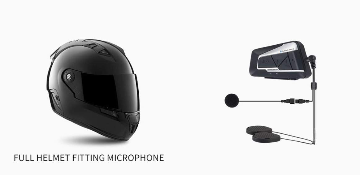 HEROBIKER 1200M Bluetooth Interphone Moto casque Interphone casque étanche sans fil Blueto