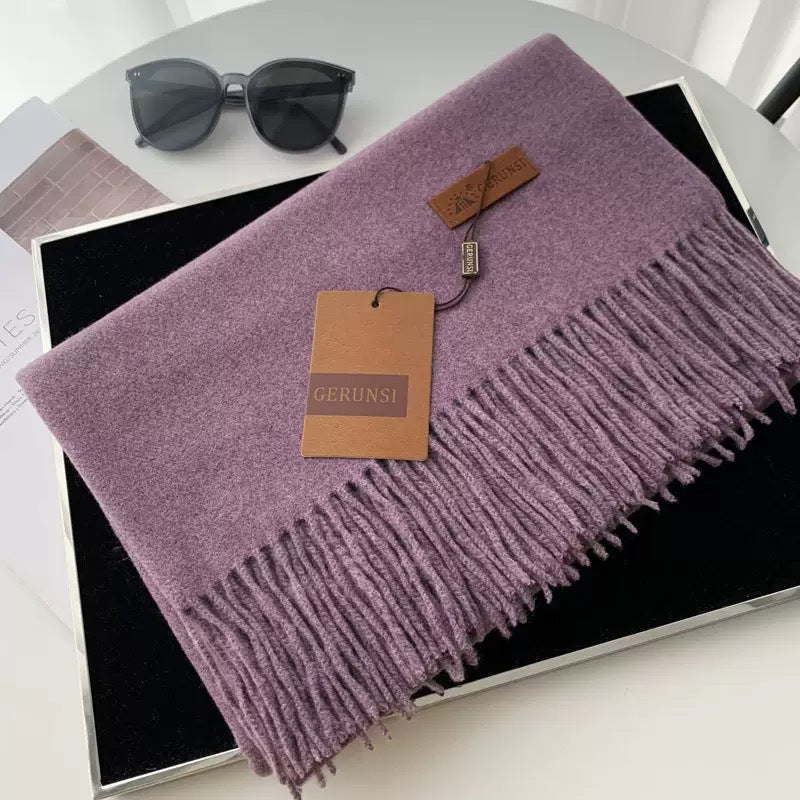 Écharpe de gobelets à la mode à la couleur solide et épaisse pour femmes