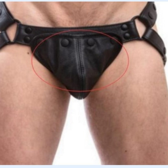 Reliure amovible sous-vêtements en cuir sexy pour hommes