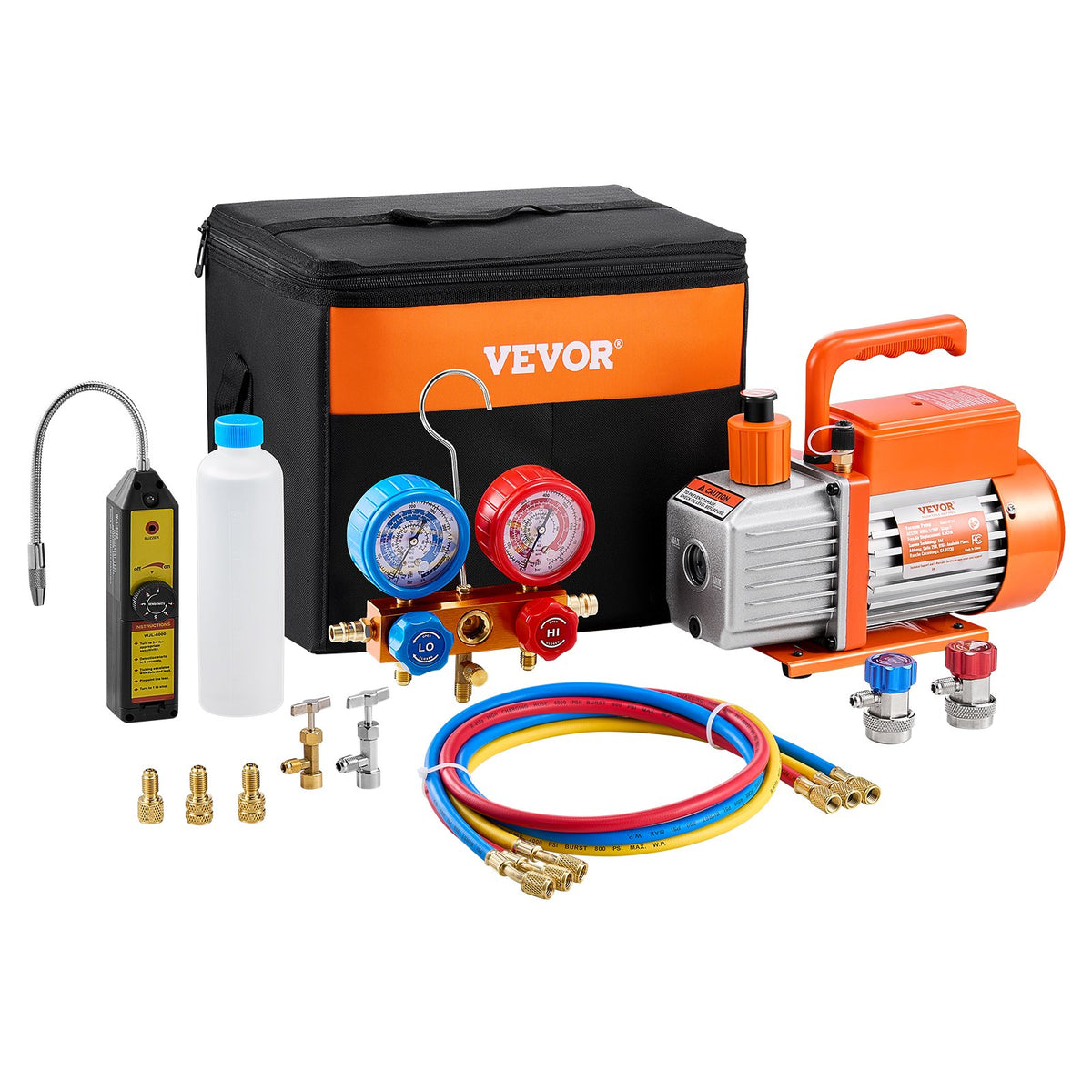4.5 CFM CVC Pompe à vide rotative à fourgonnette à une seule étape et kit d'aspirateur