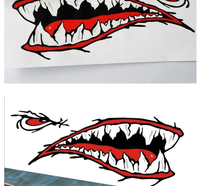 Dents de requin Mouth Kayak autocollant