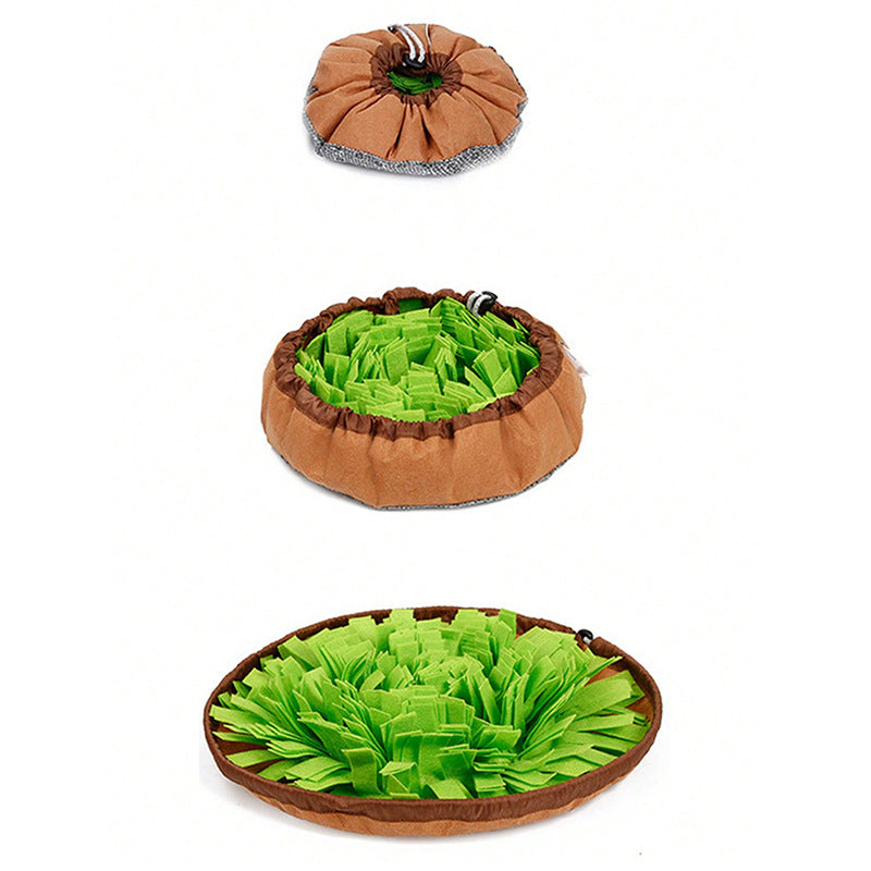 Pet Dog Food-Dispensing Sniffing Training Bowl Puzzle Stress-Relief Scent Training