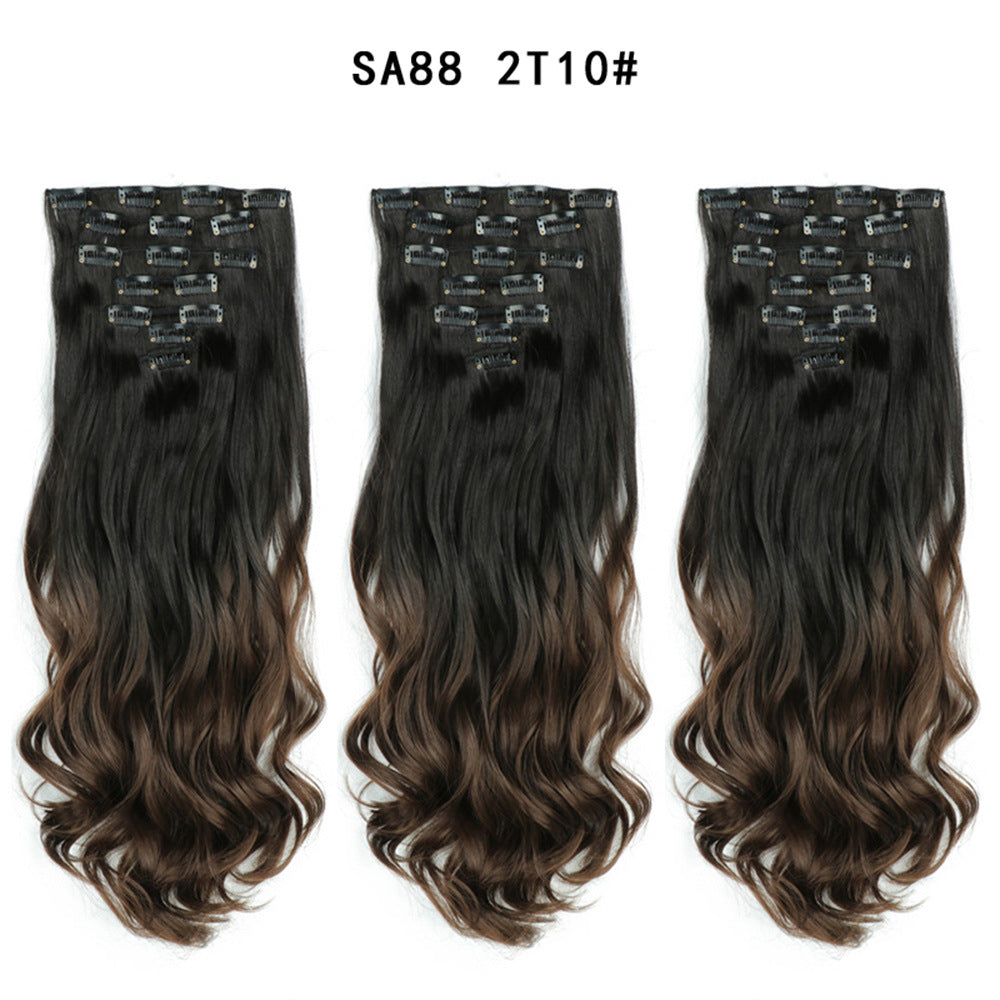 Long cheveux bouclés Rideau de soie haute température