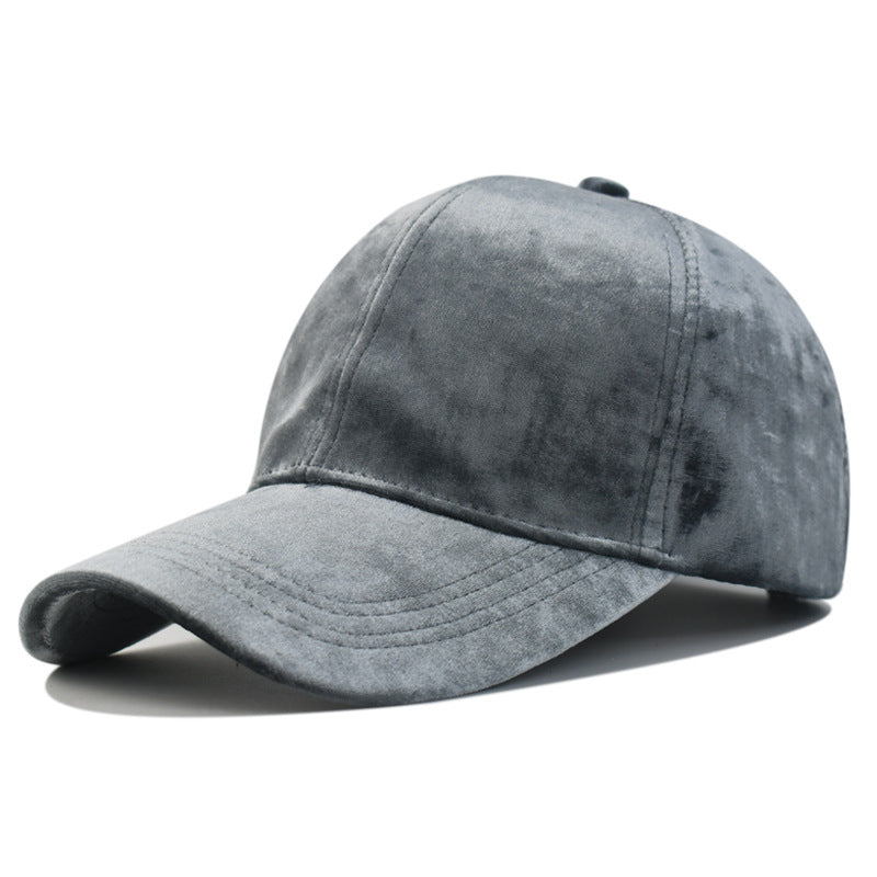 Casquette de baseball souple et rétro Velvet pour femme
