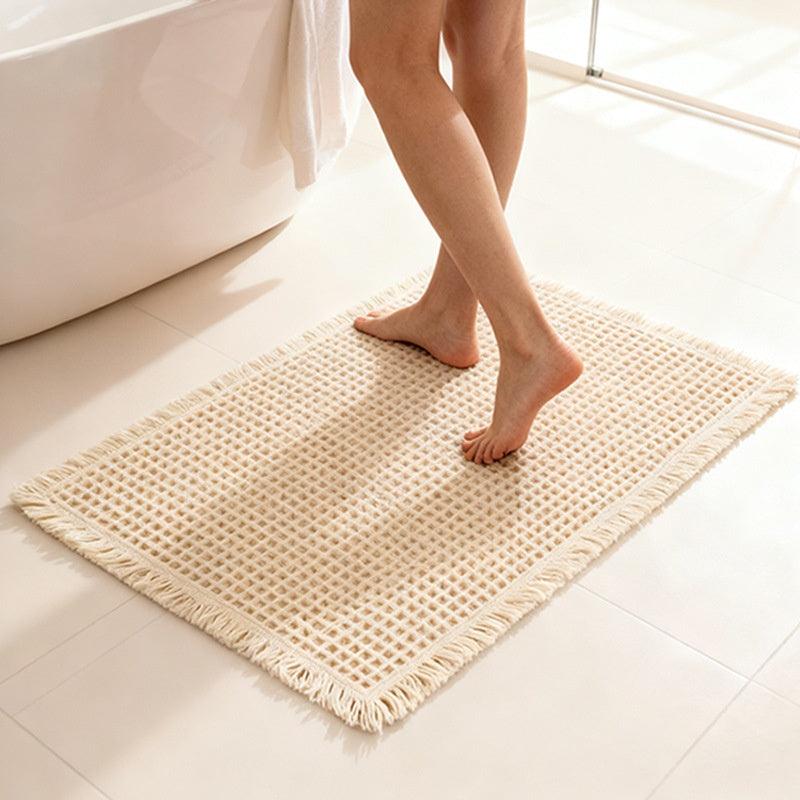 Tapis de porte antidérapant à texture gaufrée à séchage rapide