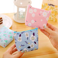 PU Leather Hand Holding Floral Coin Purse