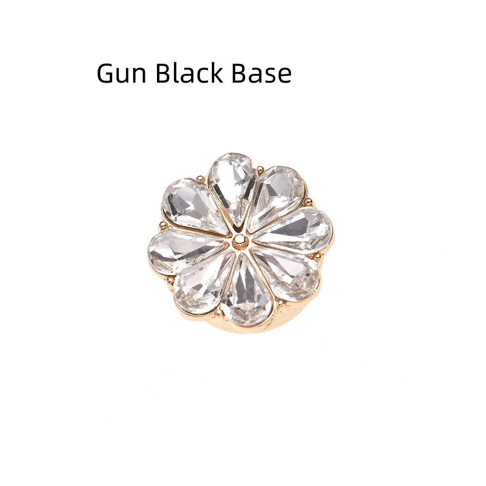European And American Fashion Shirt Flower Strass Cufflinks Lady Temperament