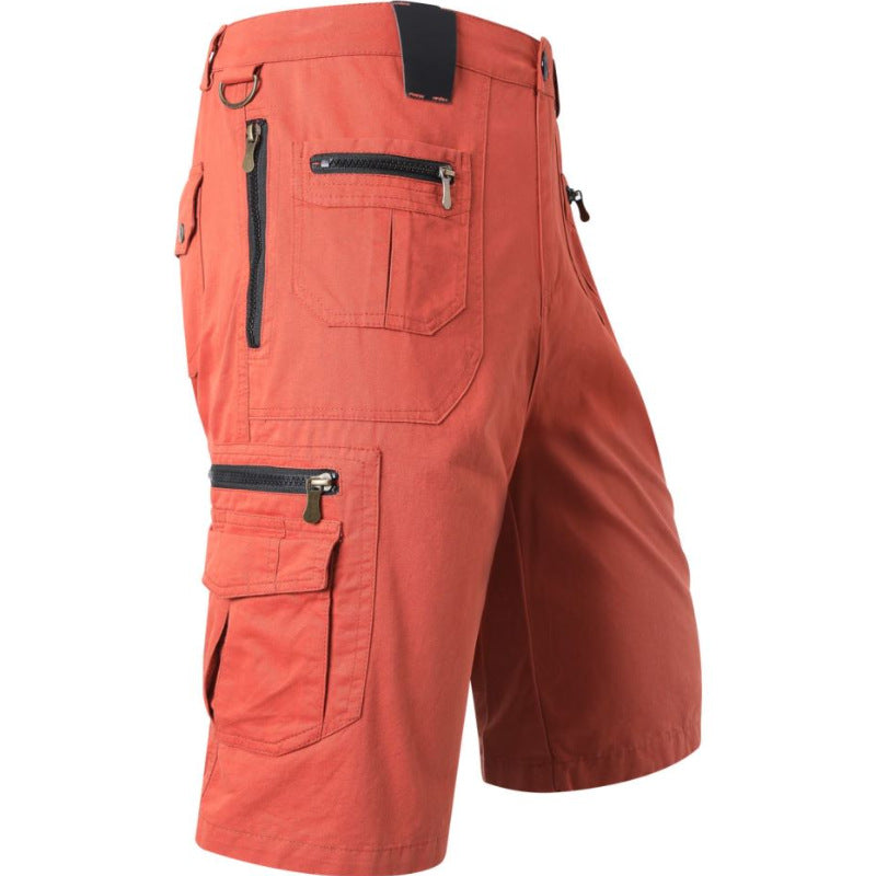 Pantalon de coton pur multi-poches d'été pour homme Solid Color Workwear Capri Pantalons pour homme Plus Si