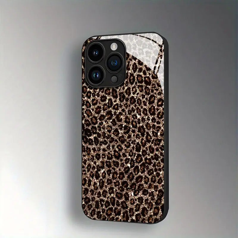 Black Leopard Print Custom Phone Case for iPhone