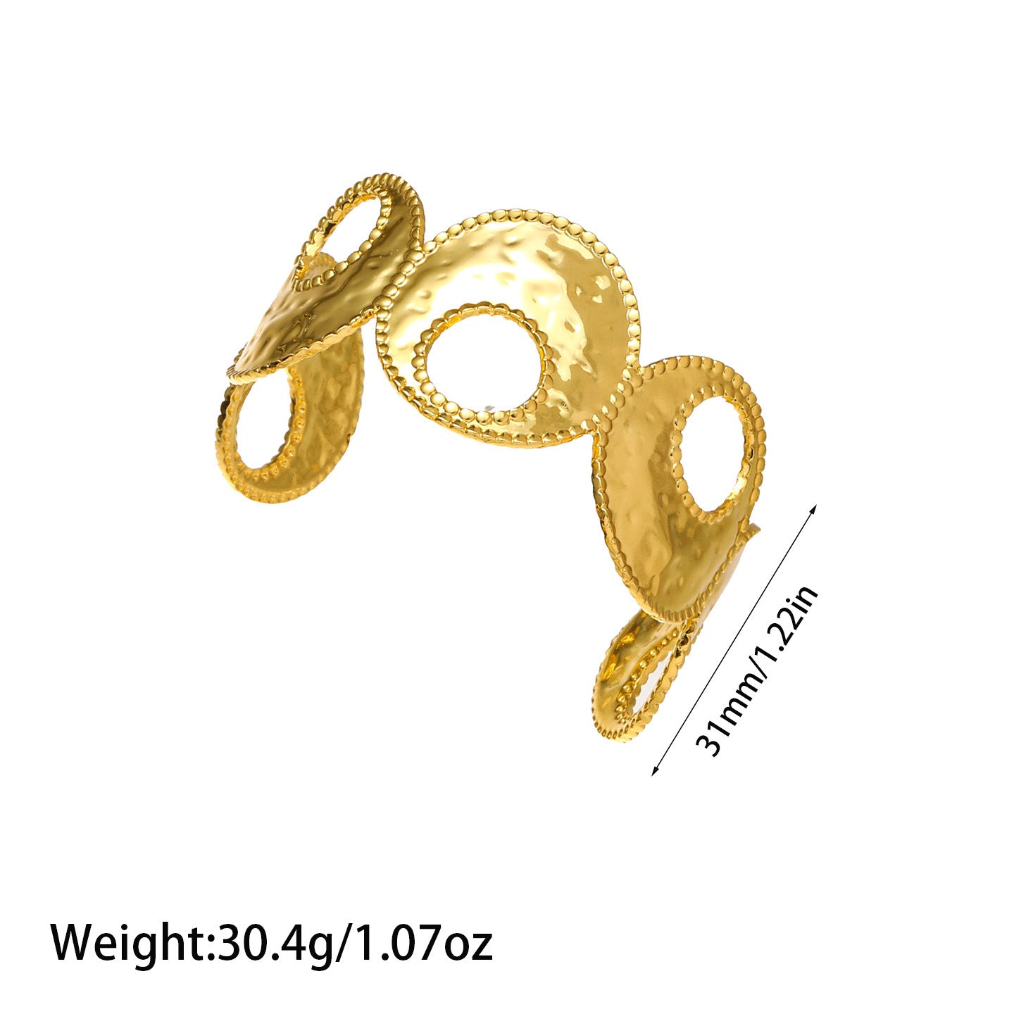 Bracelet en acier Titanium or de style Ins européen et américain