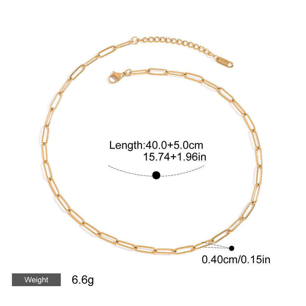 Collier en acier inoxydable en titane pour femmes