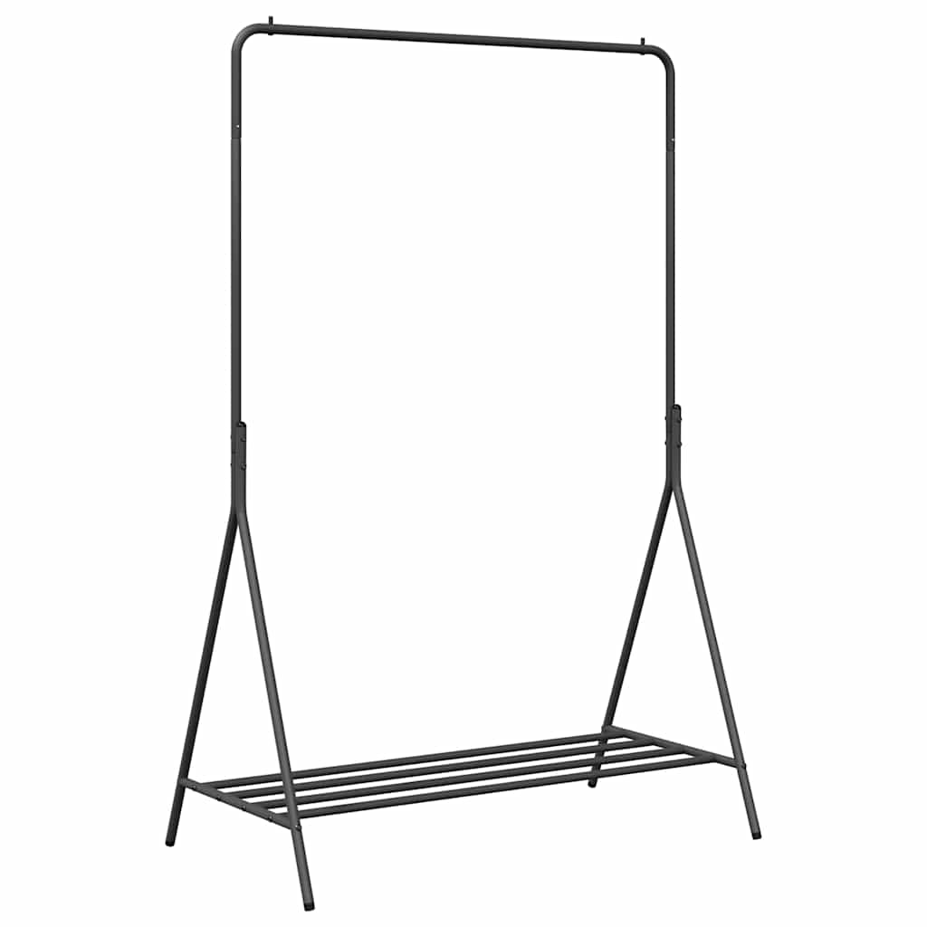 Sac de vêtements avec plateau noir 100 x 56 x 154 cm Acier