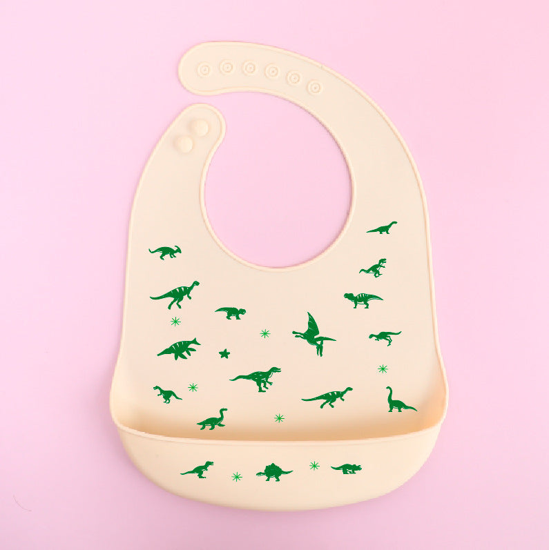 Bébé dessin animé créatif imprimé silicone Bib