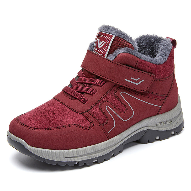 Femmes Bottes de coton avec velcro pour l'hiver sur terrain neigeux