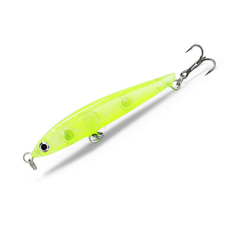 Long-distance casting of artificial lures for freshwater streams