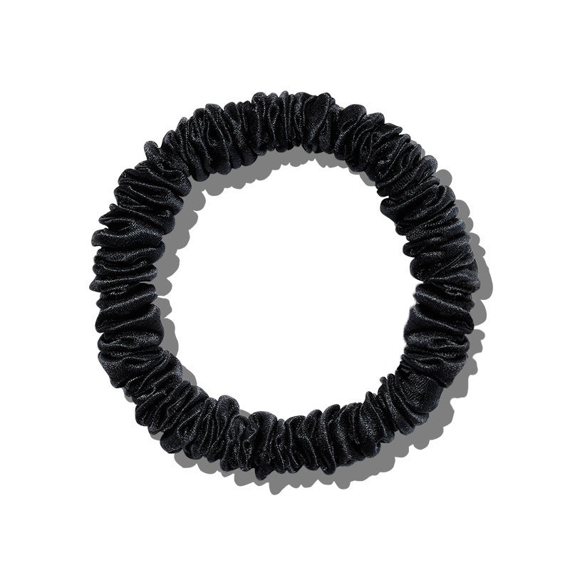 Attache de cheveux en soie 1cm Bande de cheveux en caoutchouc de petite taille