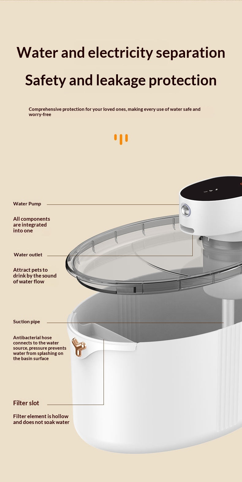Fontaine d'eau pour animaux intelligents
