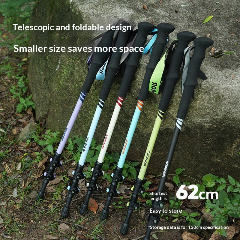Pôles de randonnée télescopiques en fibre de carbone ultralégers pour usage extérieur