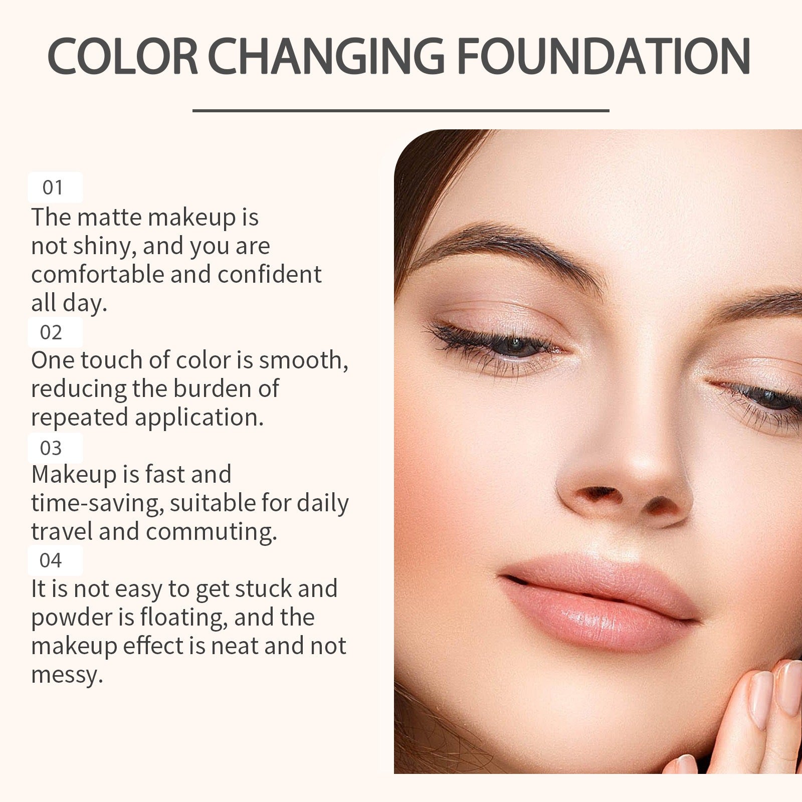 Fondation Changement de couleur